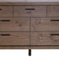 Boracay Seven Drawer Walnut Dresser in Wild Oats Brown (2024)