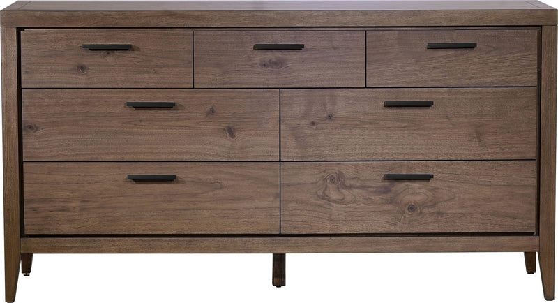 Boracay Seven Drawer Walnut Dresser in Wild Oats Brown (2024)