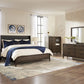 Boracay Queen-size Upholstered Wingback Storage Bed in Wild Oats Brown