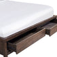 Boracay California King-size Upholstered Wingback Storage Bed in Wild Oats Brown