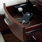 Brighton Charging Station Nightstand in Cinnamon