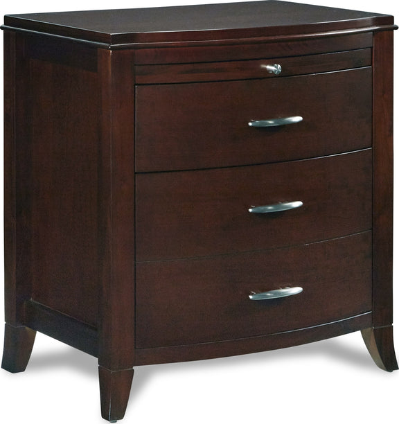 Brighton Charging Station Nightstand in Cinnamon