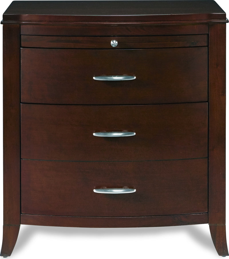 Brighton Charging Station Nightstand in Cinnamon