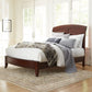 Brighton California King Size Low Profile Sleigh Bed in Cinnamon
