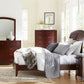 Brighton Twin Size Low Profile Sleigh Bed in Cinnamon