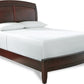 Brighton California King Size Low Profile Sleigh Bed in Cinnamon