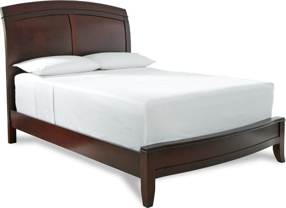 Brighton California King Size Low Profile Sleigh Bed in Cinnamon