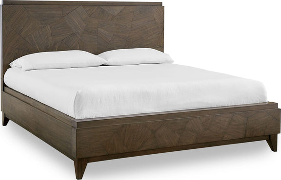 Broderick Panel Bed in Wild Oats Brown