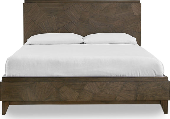 Broderick Panel Bed in Wild Oats Brown