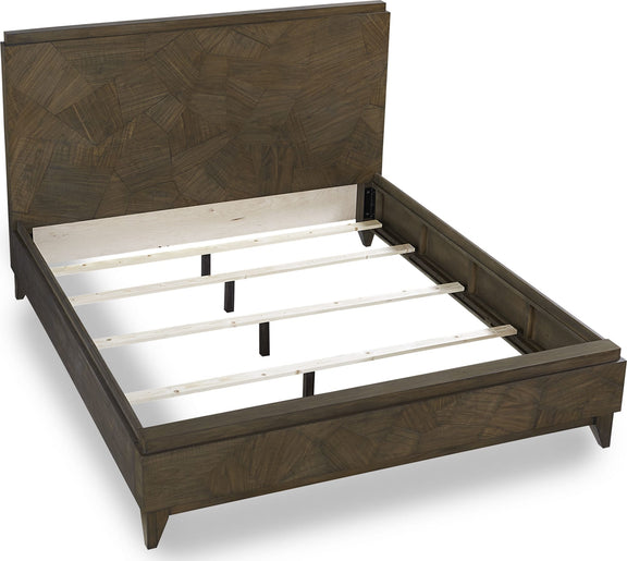Broderick Panel Bed in Wild Oats Brown