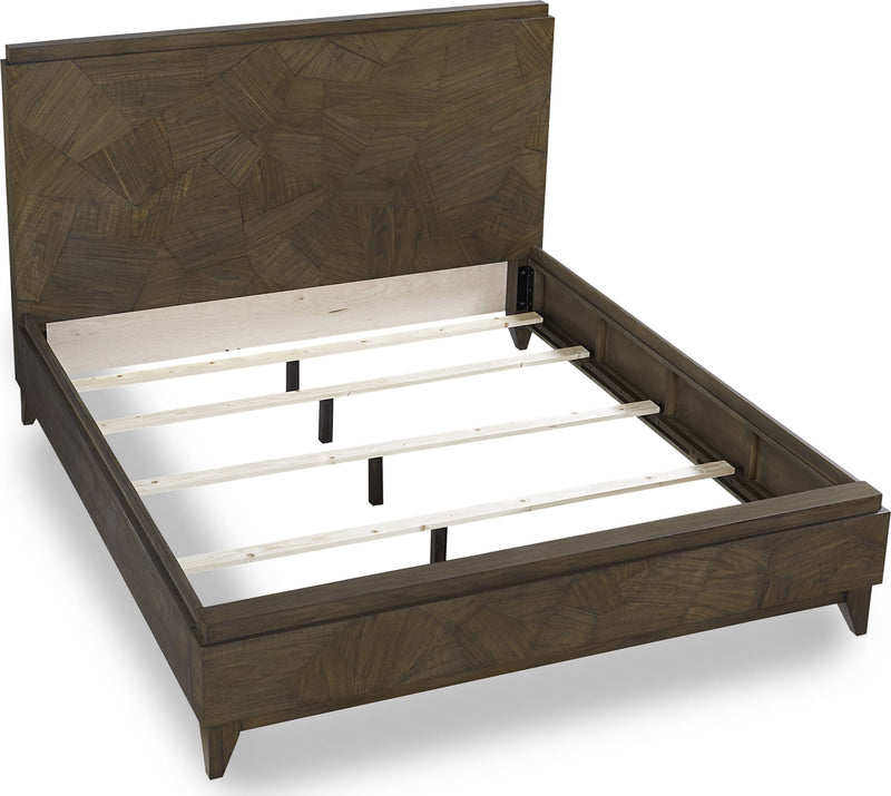 Broderick Panel Bed in Wild Oats Brown