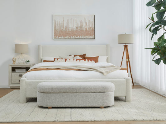 Burke Full-size Upholstered Platform Bed in Cottage Cheese Boucle (2026)
