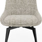 CEO 180 Degree Return Swivel Upholstered Dining Chair in Beige