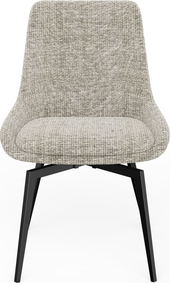 CEO 180 Degree Return Swivel Upholstered Dining Chair in Beige