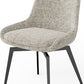 CEO 180 Degree Return Swivel Upholstered Dining Chair in Beige