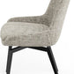 CEO 180 Degree Return Swivel Upholstered Dining Chair in Beige