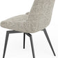 CEO 180 Degree Return Swivel Upholstered Dining Chair in Beige