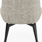 CEO 180 Degree Return Swivel Upholstered Dining Chair in Beige