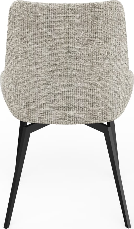 CEO 180 Degree Return Swivel Upholstered Dining Chair in Beige