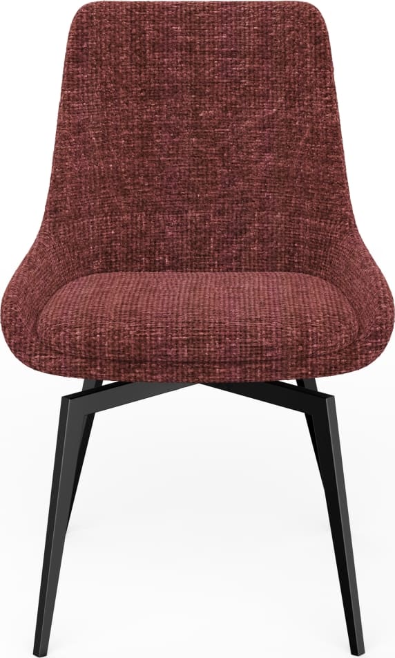 CEO 180 Degree Return Swivel Upholstered Dining Chair in Cherry