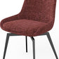 CEO 180 Degree Return Swivel Upholstered Dining Chair in Cherry
