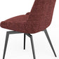 CEO 180 Degree Return Swivel Upholstered Dining Chair in Cherry
