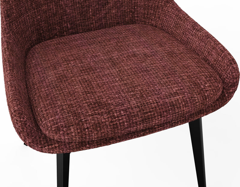 CEO 180 Degree Return Swivel Upholstered Dining Chair in Cherry