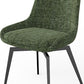 CEO 180 Degree Return Swivel Upholstered Dining Chair in Olive