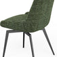 CEO 180 Degree Return Swivel Upholstered Dining Chair in Olive