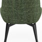 CEO 180 Degree Return Swivel Upholstered Dining Chair in Olive
