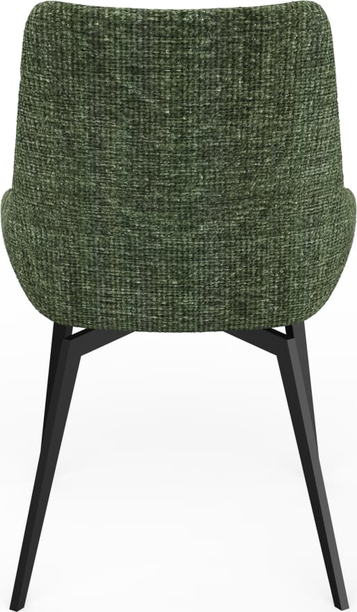 CEO 180 Degree Return Swivel Upholstered Dining Chair in Olive