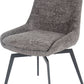 CEO 180 Degree Return Swivel Upholstered Dining Chair in Oyster