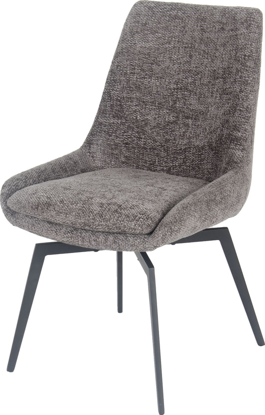 CEO 180 Degree Return Swivel Upholstered Dining Chair in Oyster