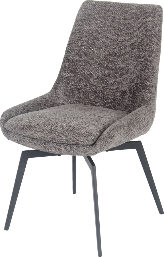 CEO 180 Degree Return Swivel Upholstered Dining Chair in Oyster