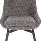CEO 180 Degree Return Swivel Upholstered Dining Chair in Oyster