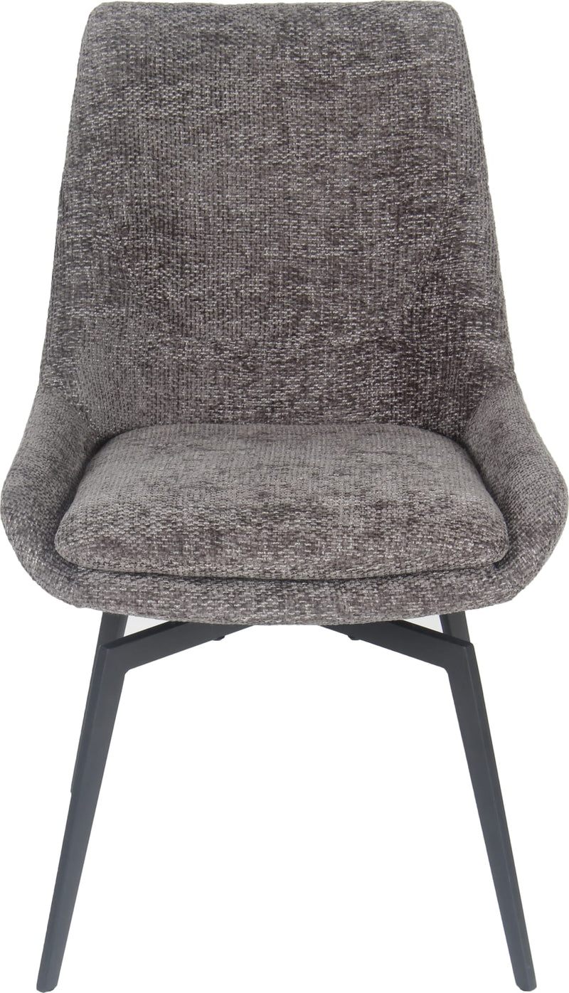 CEO 180 Degree Return Swivel Upholstered Dining Chair in Oyster