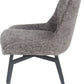 CEO 180 Degree Return Swivel Upholstered Dining Chair in Oyster