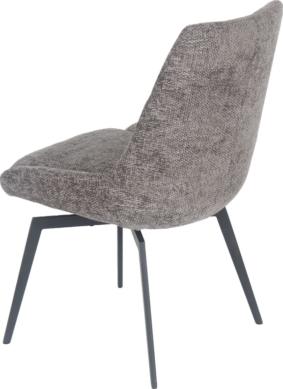 CEO 180 Degree Return Swivel Upholstered Dining Chair in Oyster