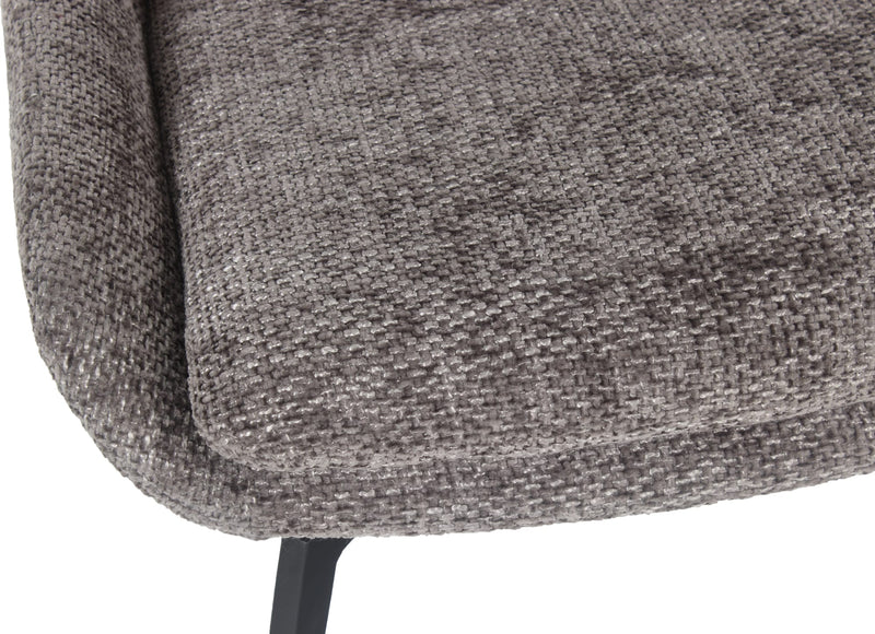 CEO 180 Degree Return Swivel Upholstered Dining Chair in Oyster