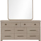 Camden Eight Drawer Oak Wood Dresser in Chai