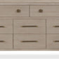 Camden Eight Drawer Oak Wood Dresser in Chai