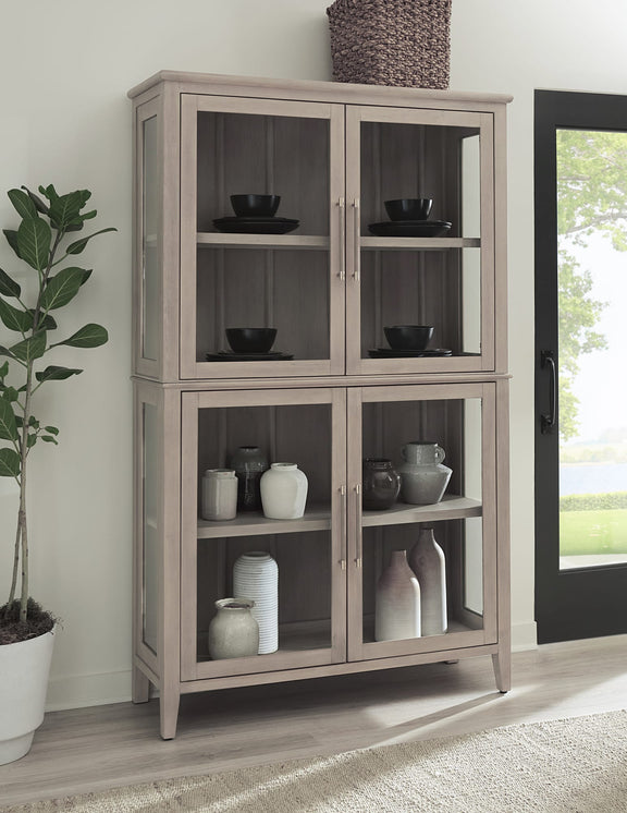 Camden Four Door Shiplap Curio in Chai