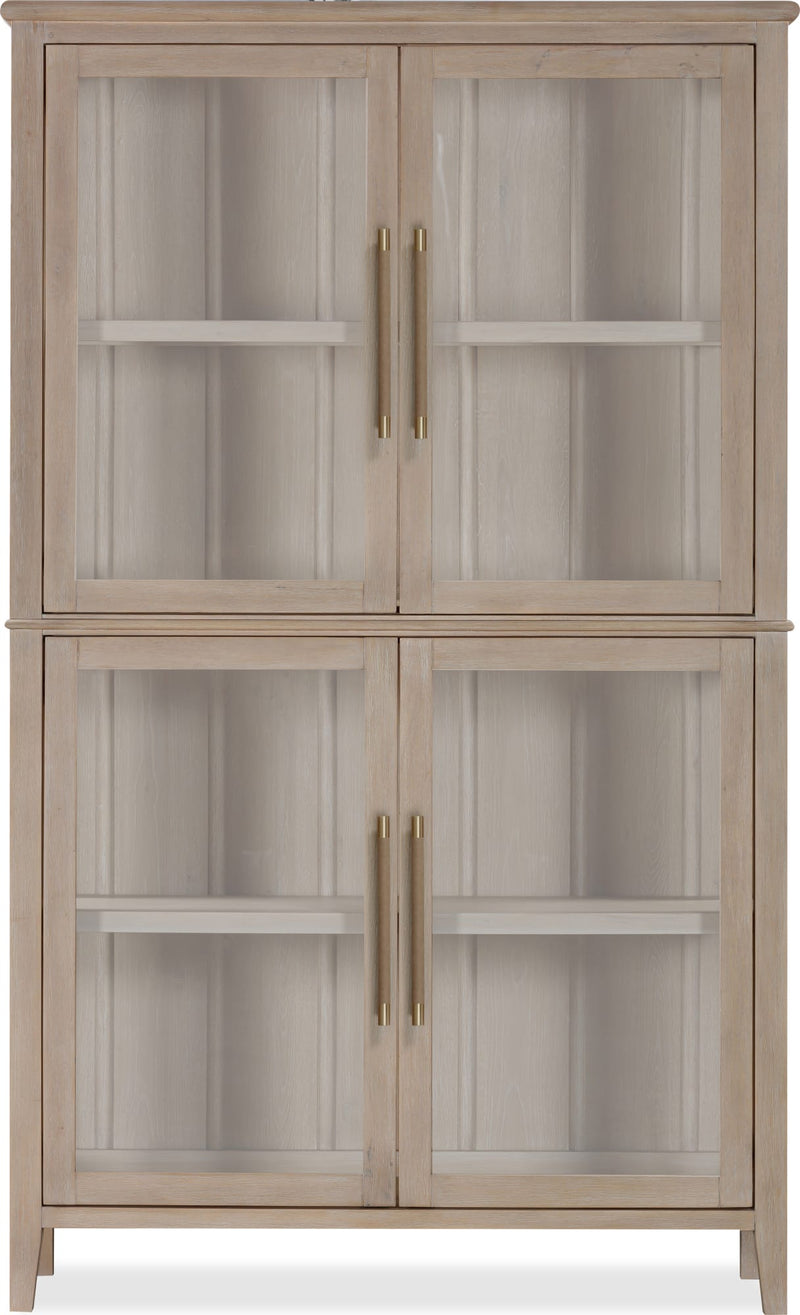 Camden Four Door Shiplap Curio in Chai