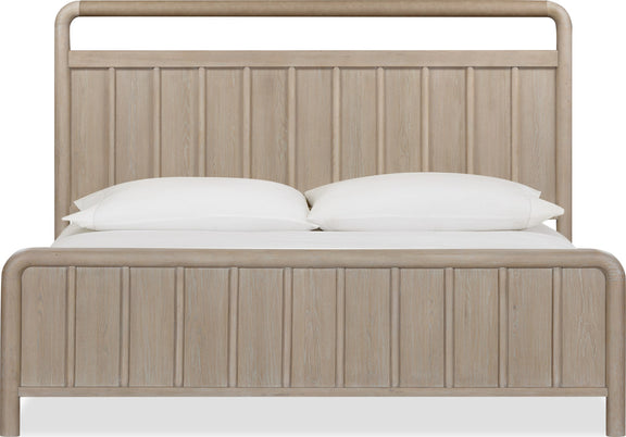 Camden Full-size Shiplap Oak Wood Platform Bed in Chai