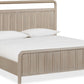Camden California King-size Shiplap Oak Wood Platform Bed in Chai
