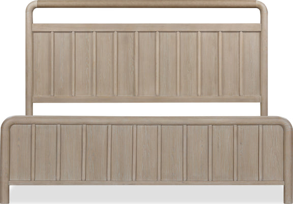 Camden Full-size Shiplap Oak Wood Platform Bed in Chai