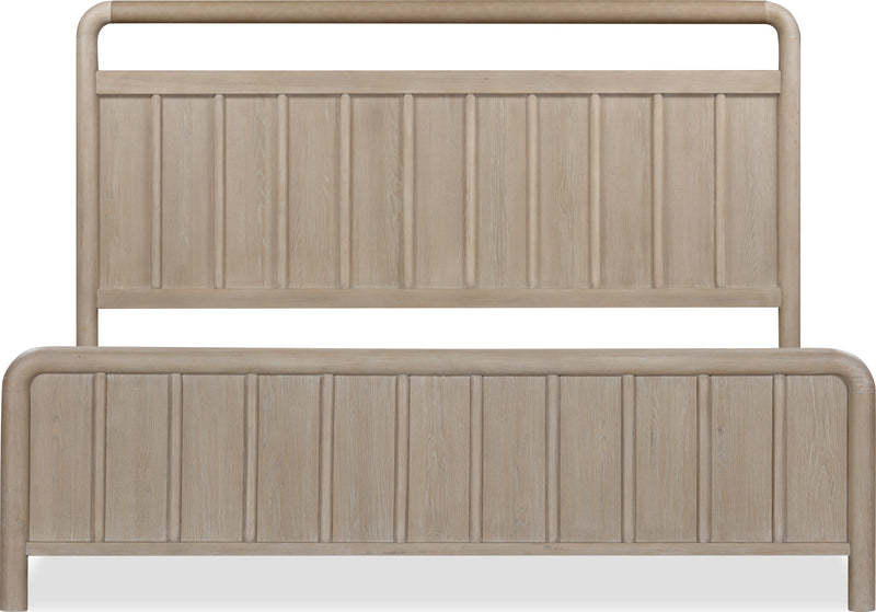 Camden Full-size Shiplap Oak Wood Platform Bed in Chai