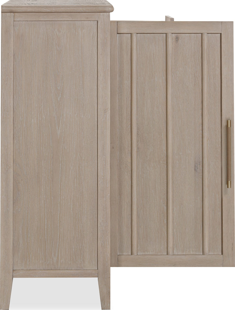 Camden Six Drawer One Door Oak Wood Chest in Chai