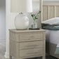 Camden Three Drawer Oak Wood Nightstand in Chai