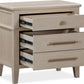 Camden Three Drawer Oak Wood Nightstand in Chai